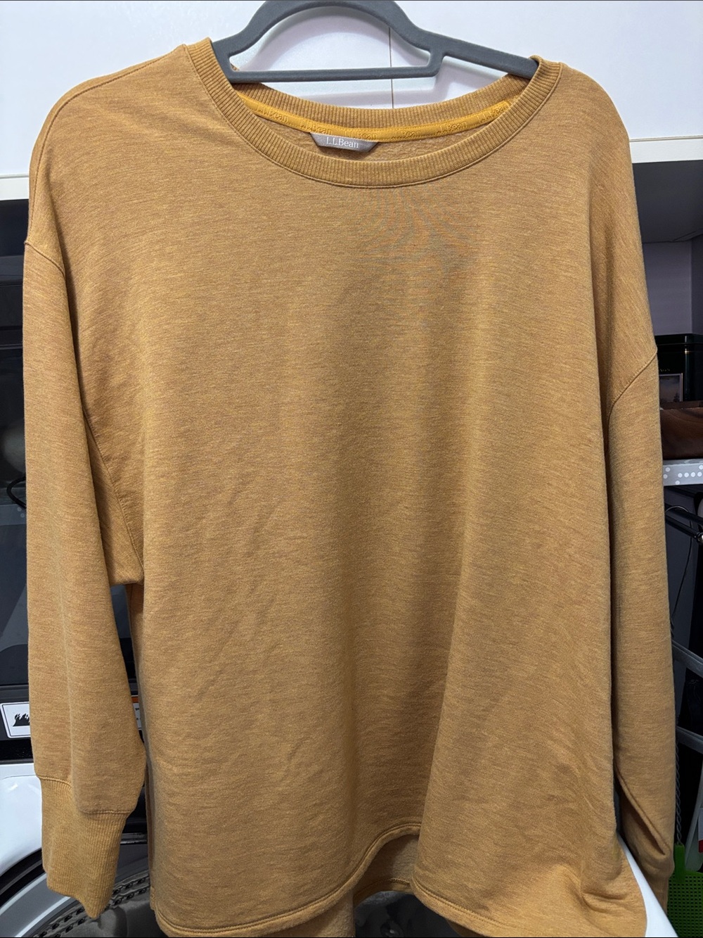 L.L. Bean Mustard Yellow Crewneck Sweatshirt